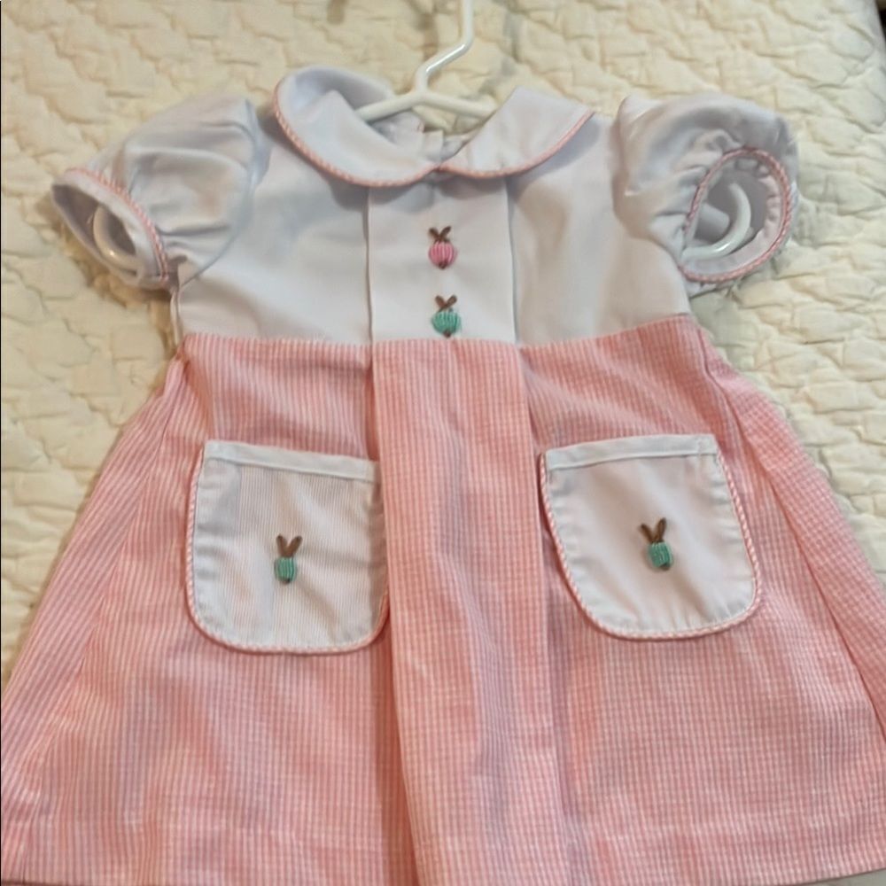 Adorable Pink and White Baby Dress